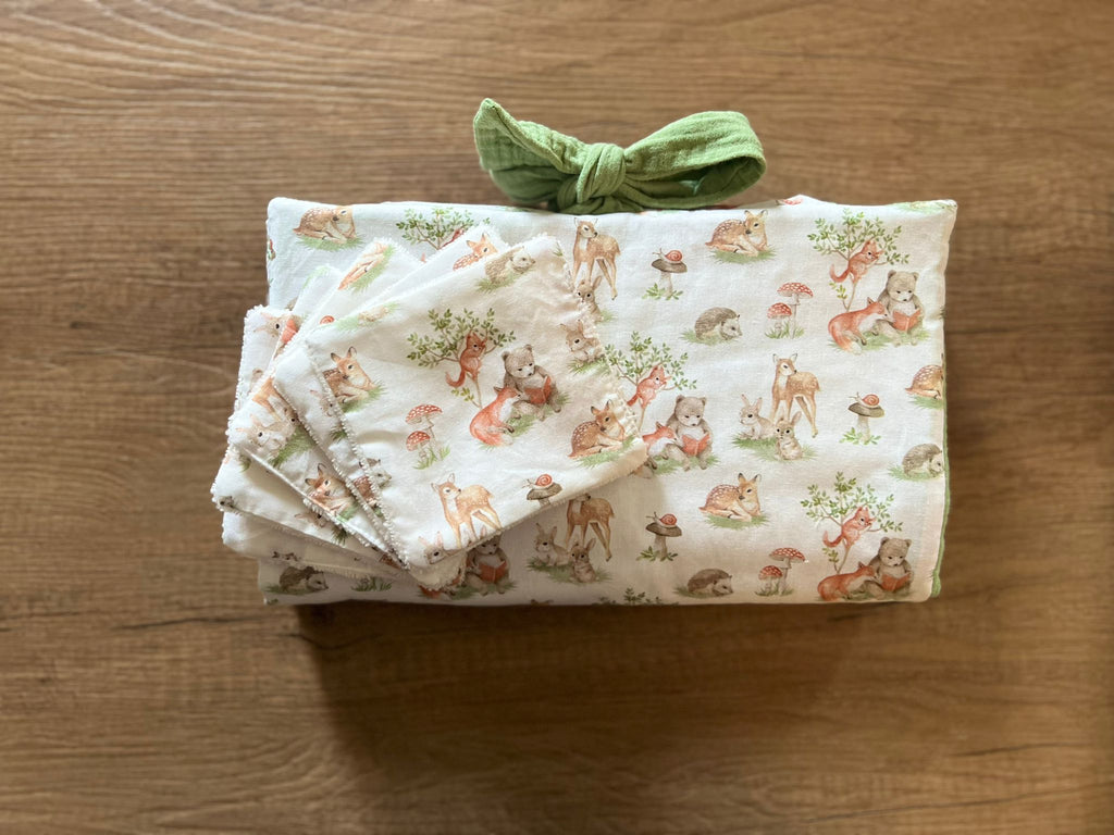 Coffret change nomade – Tapis de lange & lingettes lavables