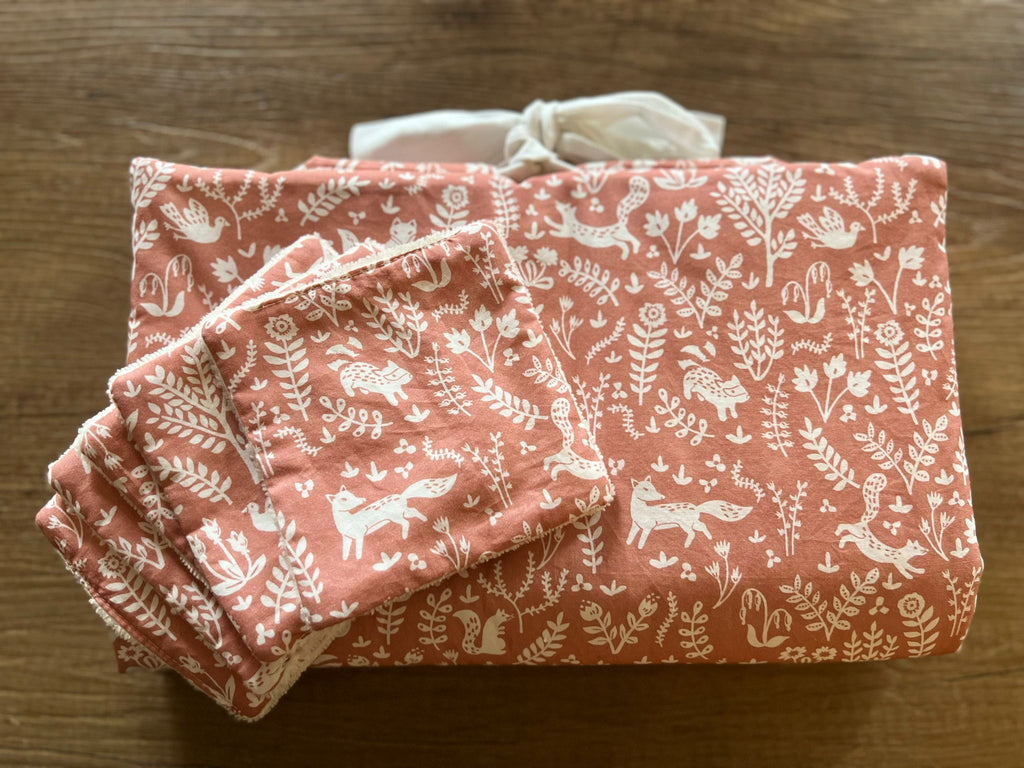 Coffret change nomade – Tapis de lange & lingettes lavables