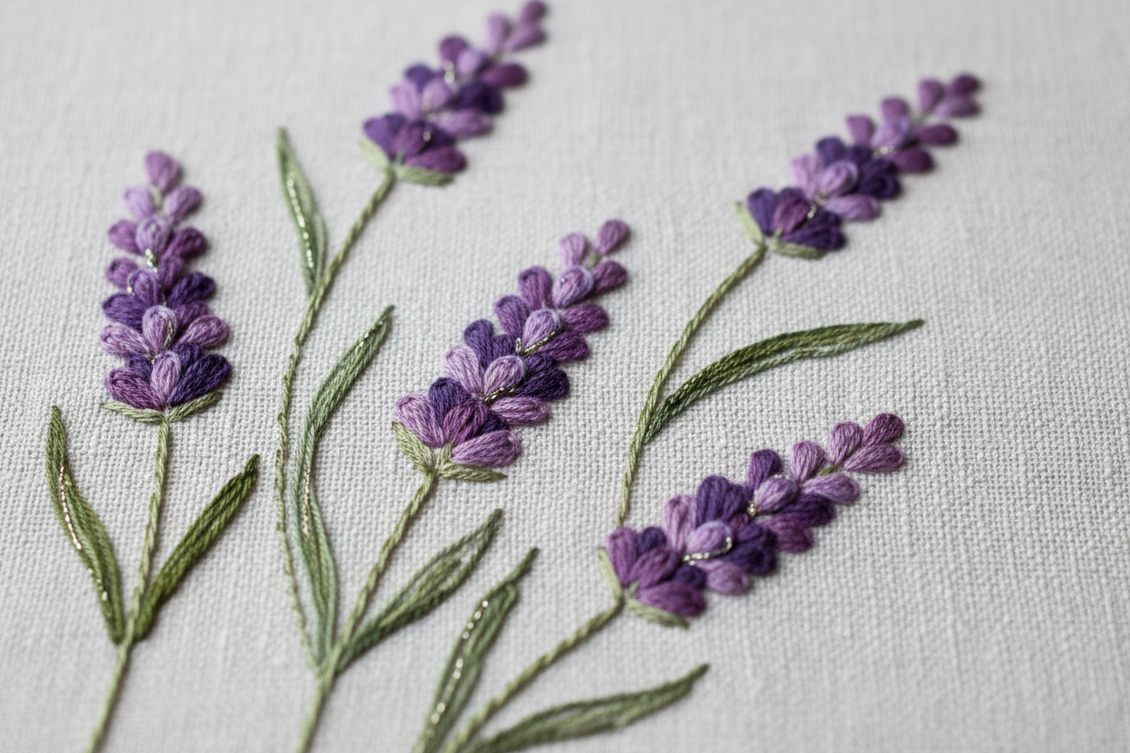 lavande brodée